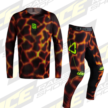 LEATT MOTOCROSS MX 5.5 SHIRT & PANT KIT COMBO - FIRE ORANGE