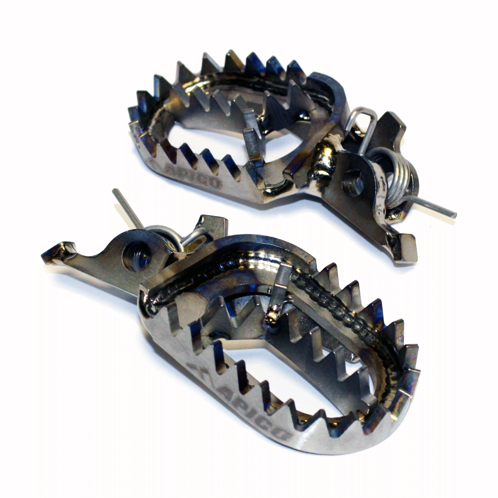 APICO FOOT PEG TITANIUM KAWASAKI KX250F 06-23,  KX450F 07-23,  KX250XC/450XC 21-23