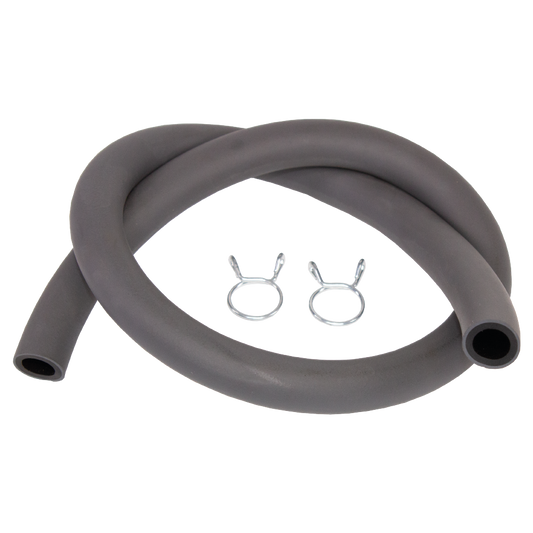 APICO FUEL PIPE 8MM X 13MM DUAL LAYER OEM STYLE FUEL PIPE 0.5 METER WITH CLIPS GREY