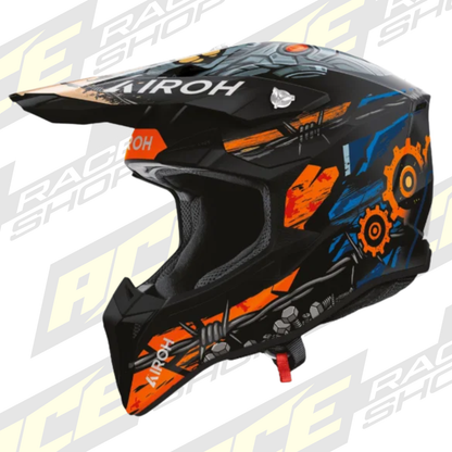 AIROH WRAAAP GEAR MATT MX MOTOCROSS HELMET