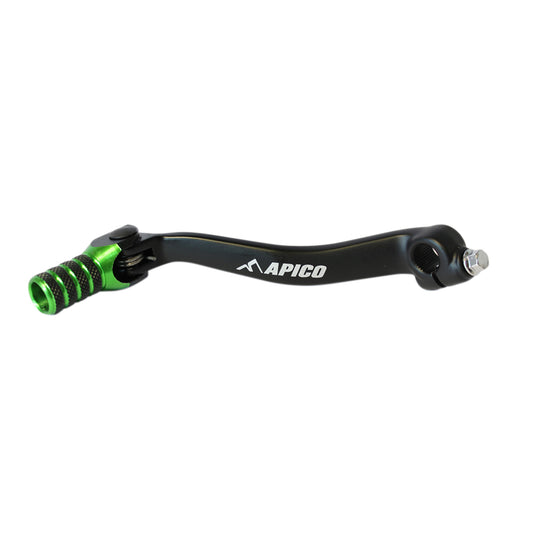 APICO GEAR PEDAL ELITE KAWASAKI KX450F 16-23,  KX450XC 21-23 BLACK/GREEN