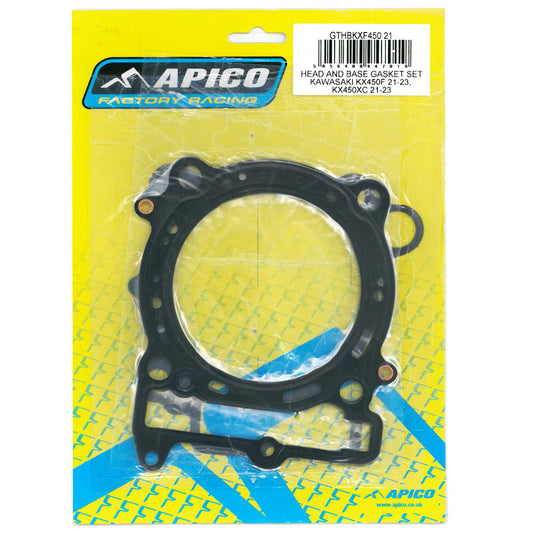 APICO HEAD AND BASE GASKET SET KAWASAKI KX450F 21-23,  KX450XC 21-23