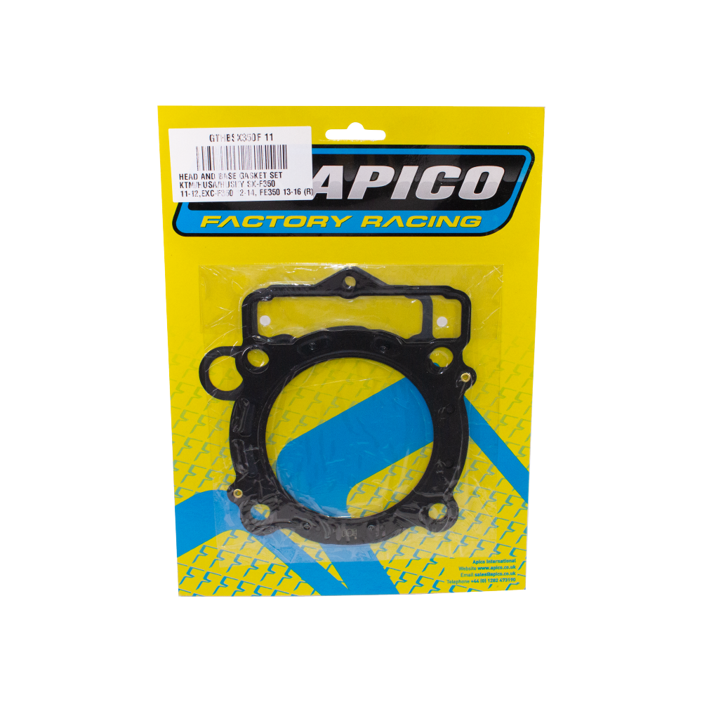 APICO HEAD AND BASE GASKET SET KTM/HUSKY SX-F350 11-12, EXC-F350 12-14, FE350 13-16 (R)