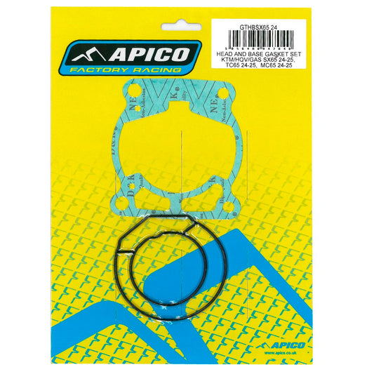 APICO HEAD AND BASE GASKET SET KTM/HQV/GAS SX65 24-25,  TC65 24-25,  MC65 24-25