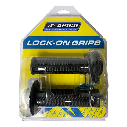 APICO LOCK ON FULL DIAMOND HALF WAFFLE HANDLEBAR GRIPS