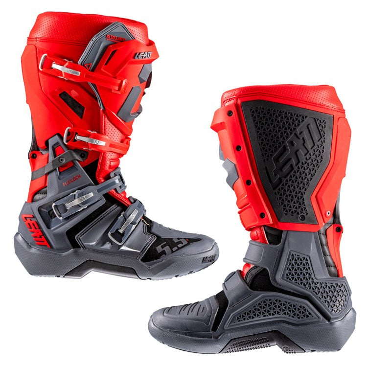 LEATT BOOT 5.5 FLEXLOCK ENDURO RED
