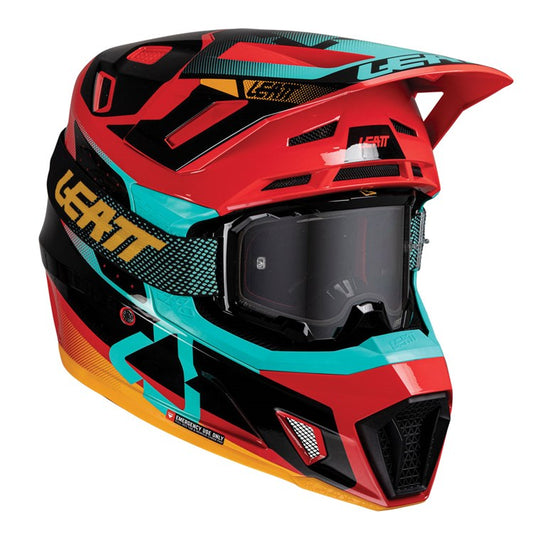 LEATT 2025 HELMET MOTO 7.5 V25 RED + FREE GOGGLES