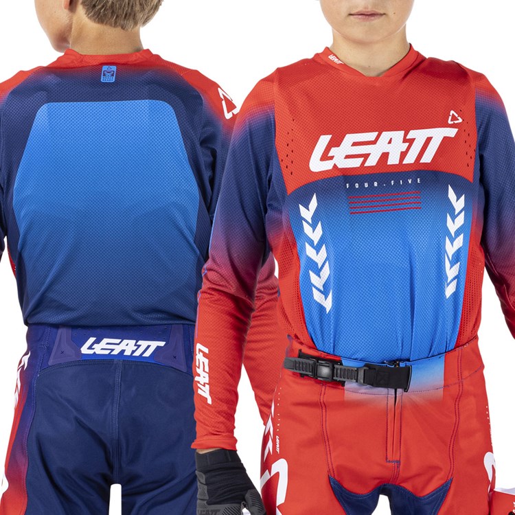 LEATT 2026 SHIRT YOUTH MOTO 4.5 ROYAL BLUE/RED