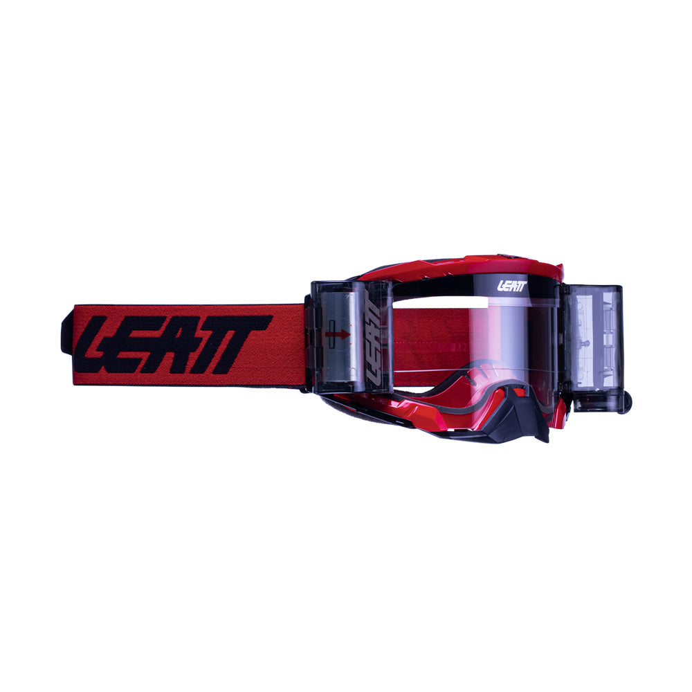 LEATT GOGGLE VELOCITY 5.5 ROLL-OFF RED - CLEAR LENS
