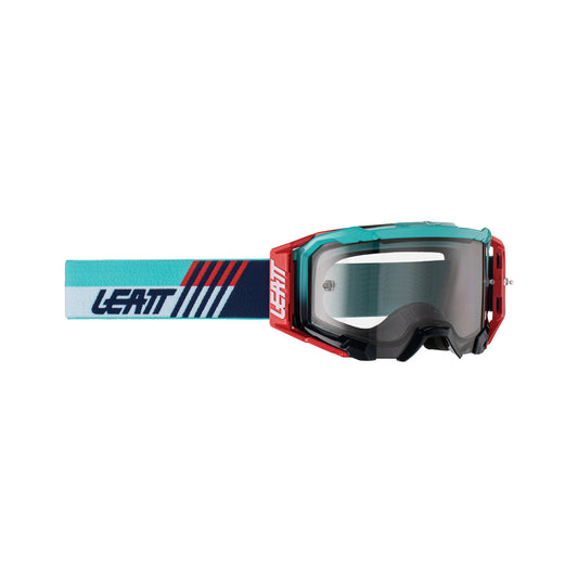 LEATT GOGGLE VELOCITY 5.5 AQUA - LIGHT GREY LENS (r)