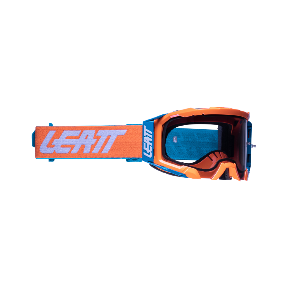 LEATT GOGGLE VELOCITY 5.5 NEON ORANGE - LIGHT GREY LENS (r)