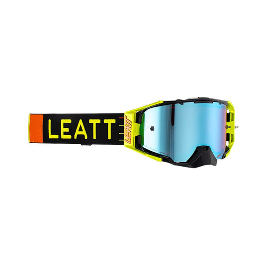 LEATT GOGGLE VELOCITY 6.5 IRIZ CITRUS - BLUE LENS (r)