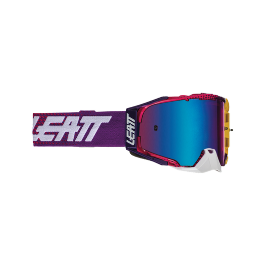 LEATT GOGGLE VELOCITY 6.5 IRIZ UNITED BLUE - BLUE LENS (r)