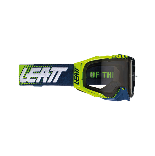 LEATT GOGGLE VELOCITY 6.5 LIME/BLUE - LIGHT GREY LENS (r)