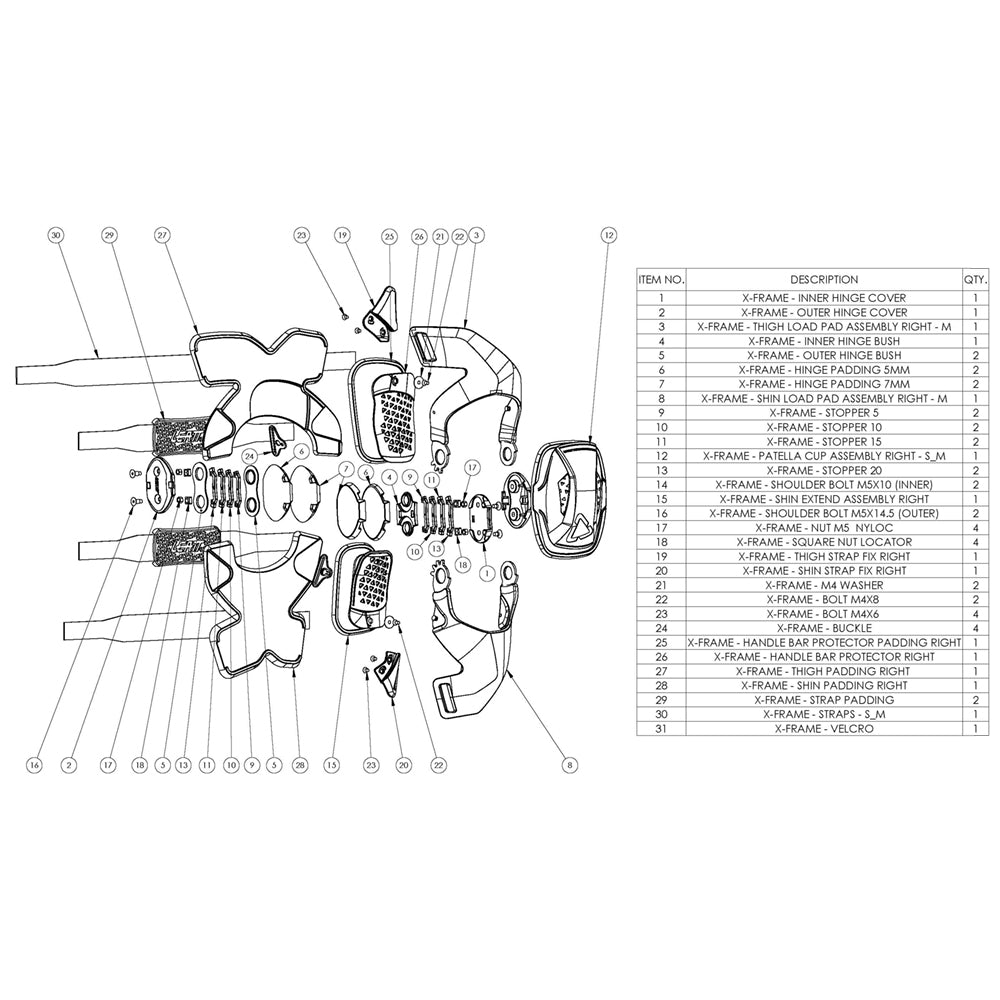 LEATT KNEE BRACE CUP X-FRAME LEFT