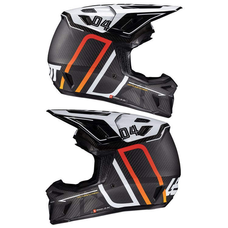 LEATT 2025 HELMET MOTO 9.5 V25 CARBON/WHITE + FREE GOGGLES
