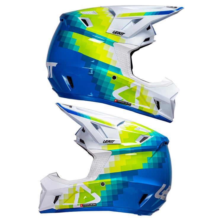 LEATT 2026 HELMET MOTO 7.5 V26 PIXEL BLUE + FREE GOGGLES