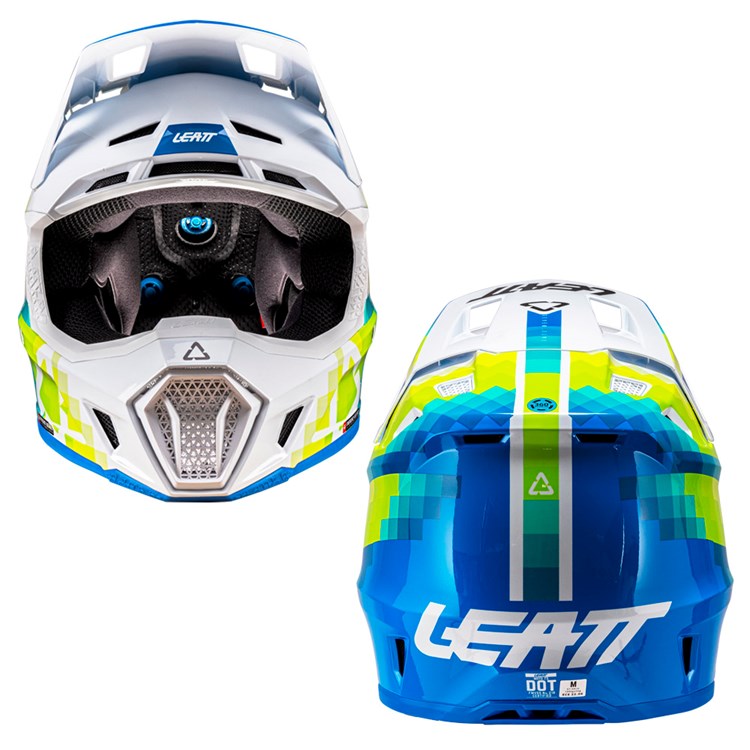 LEATT 2026 HELMET MOTO 7.5 V26 PIXEL BLUE + FREE GOGGLES