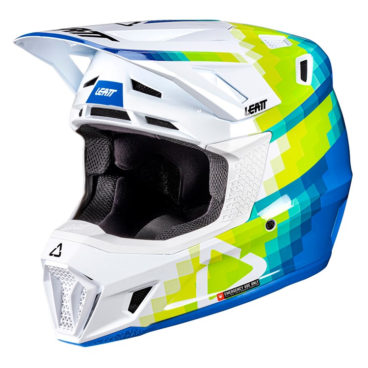 LEATT 2026 HELMET MOTO 7.5 V26 PIXEL BLUE + FREE GOGGLES