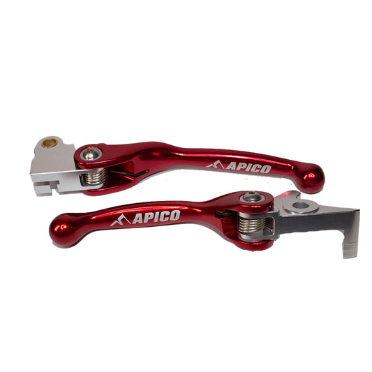 APICO FLEXI LEVER (PAIR) HONDA CRF250L/RL 13-21,  CRF300L/RL 21-23  RED