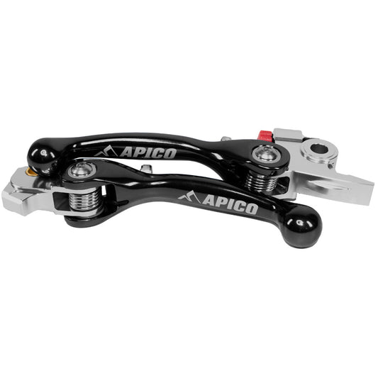 APICO FLEXI LEVER (PAIR) KAWASAKI KX450F 2024,  KX450XC 2024 BLACK (R)