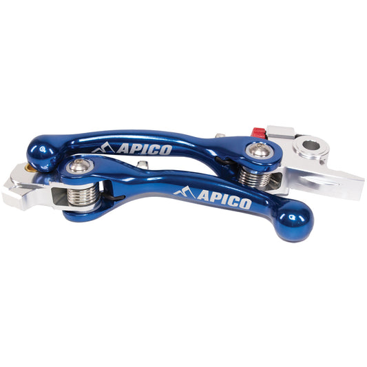 APICO FLEXI LEVER (PAIR) KAWASAKI KX450F 2024,  KX450XC 2024 BLUE (R)