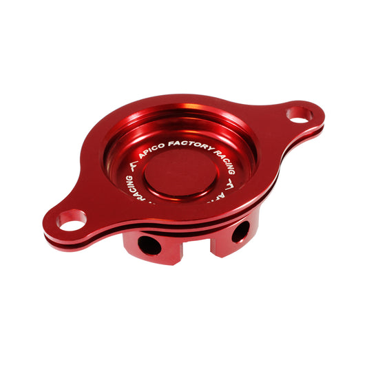 APICO OIL FILTER COVER HONDA CRF450R 09-16 RED