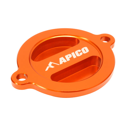 APICO OIL FILTER COVER KTM/HUSA/HUSKY SX-F450 13-15, EXC-F450 12-16, EXC500 13-16, FE390-570 09-16 OR (R)