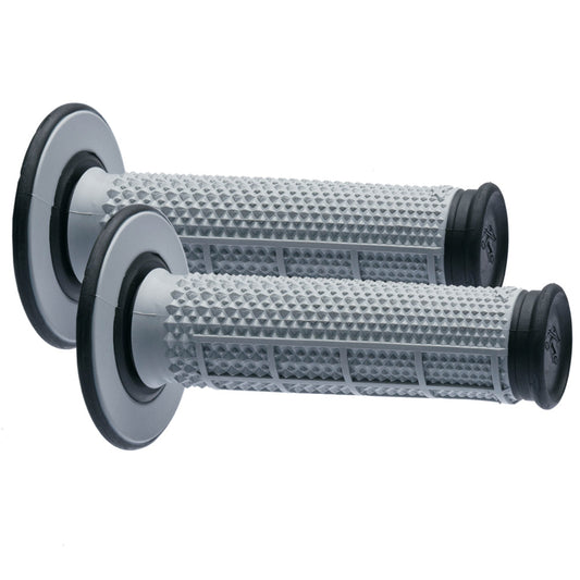 RENTHAL HANDLEBAR GRIP MX DUAL COMPOUND TAPERED 1/2 WAFFLE GREY/BLACK