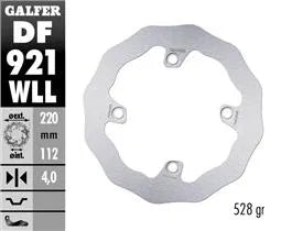 GALFER SHERCO DF921WLL SOLID REAR WAVE DISC 220x4mm