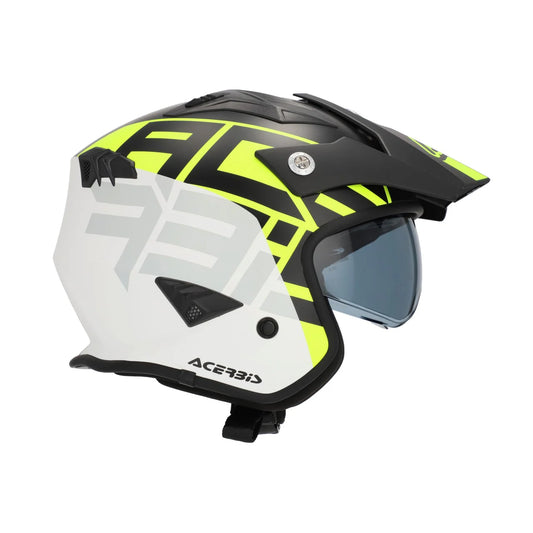 ACERBIS - JET ARIA TRIALS GRAPHIC HELMET (YELLOW/BLACK)