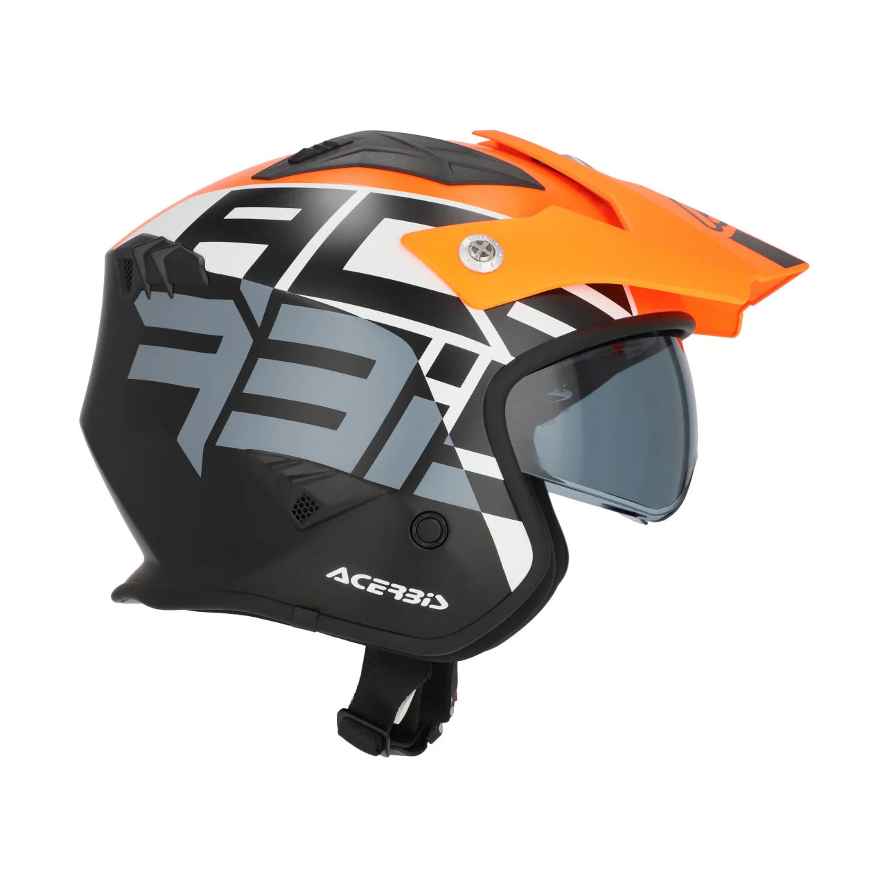ACERBIS - JET ARIA TRIALS GRAPHIC HELMET (FLO ORANGE/ BLACK)