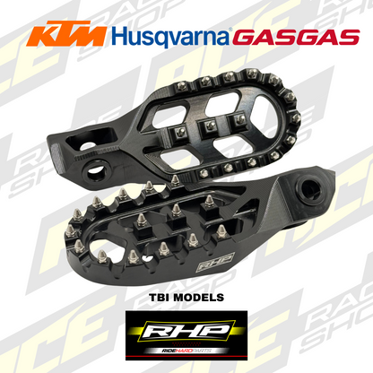 RHP FOOTPEGS KTM HUSQVARNA GASGAS TBI EXC EXCF SX SXF TE FE EC ECF 23-2026 BLACK