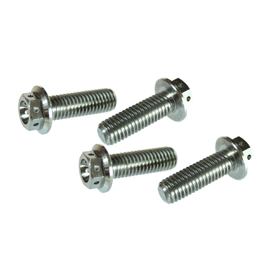 APICO TITANIUM HEX HEAD FLANGE BOLT M8X25 10MM SOCKET  X4 PACK