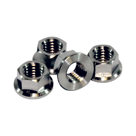 APICO TITANIUM HEX HEAD FLANGE NUT M6 8MM SOCKET  X4 PACK