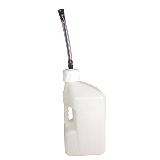 TUFF JUGS 20 LITRE TUFF JUG STD CAP W/ AUTO SPOUT WHITE/CLEAR
