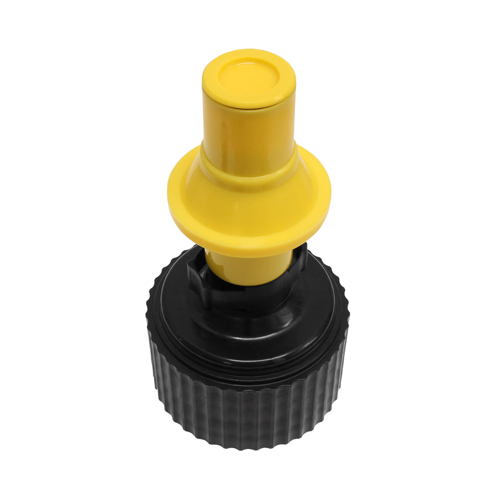 TUFF JUGS BLACK CAP WITH YELLOW RIPPER SPOUT