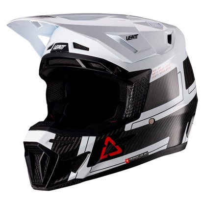 LEATT 2026 HELMET MOTO 9.5 V26 CARBON/WHITE + FREE GOGGLES