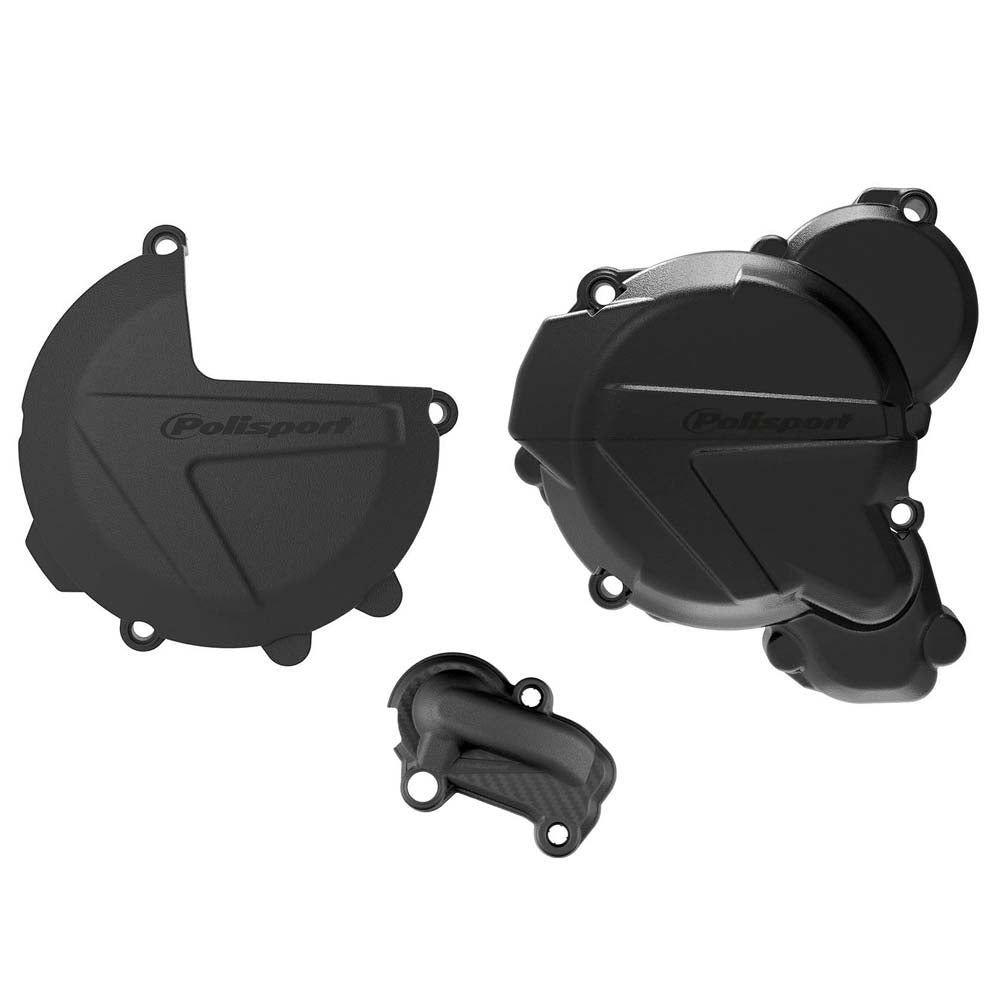 POLISPORT CLUTCH & IGNITION COVER PROTECTOR KTM EXC250-300 20-23 BLACK
