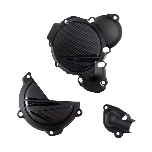POLISPORT CLUTCH & IGNITION COVER PROTECTOR KTM EXC 250/300 2024 BLACK