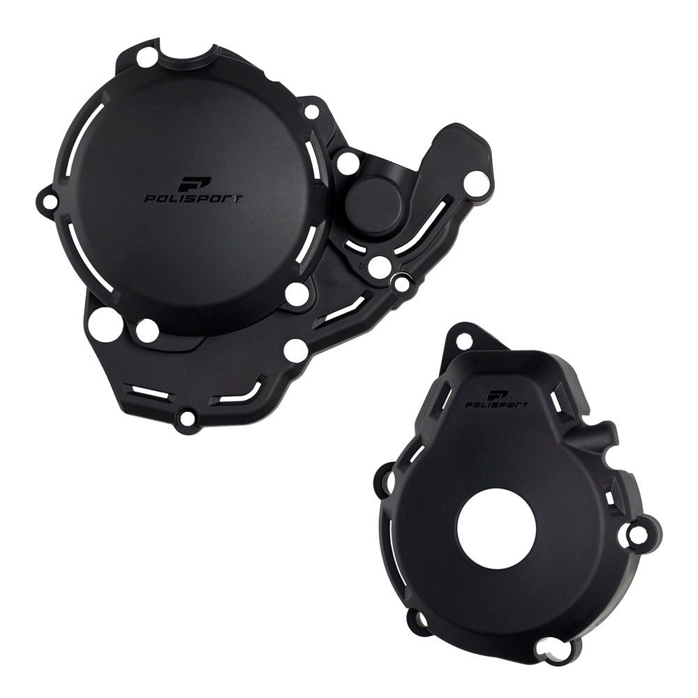 POLISPORT CLUTCH & IGNITION COVER PROTECTOR KTM EXC-F250-350 2024 BLACK