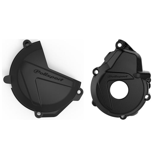 POLISPORT CLUTCH & IGNITION COVER PROTECTOR HUSQVARNA FE250/350 17-18 BLACK