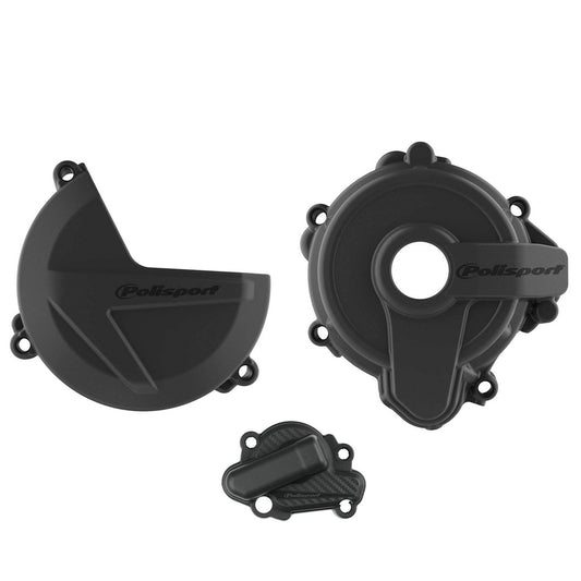 POLISPORT CLUTCH & IGNITION COVER PROTECTOR SHERCO SE250/300 14-24 BLACK