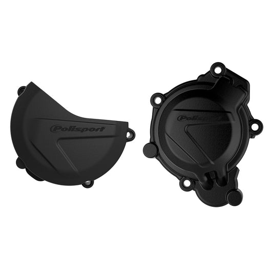 POLISPORT CLUTCH & IGNITION COVER PROTECTOR KTM SX125/150 16-18 BLACK