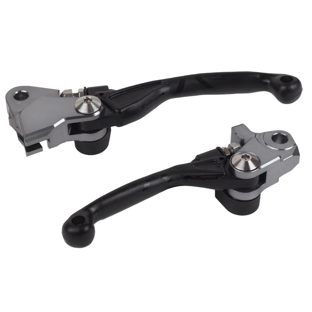 POLISPORT PIVOT LEVERS KTM/HQV/GAS/SHER/TM SX/SX-F/EXC/EXC-F 250-500 14-23, SX125-150 16-23 BLACK (R)