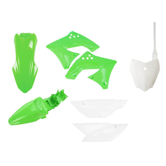 POLISPORT BOX KIT KAWASAKI KLX110 10-23 GREEN/WHITE (OEM)