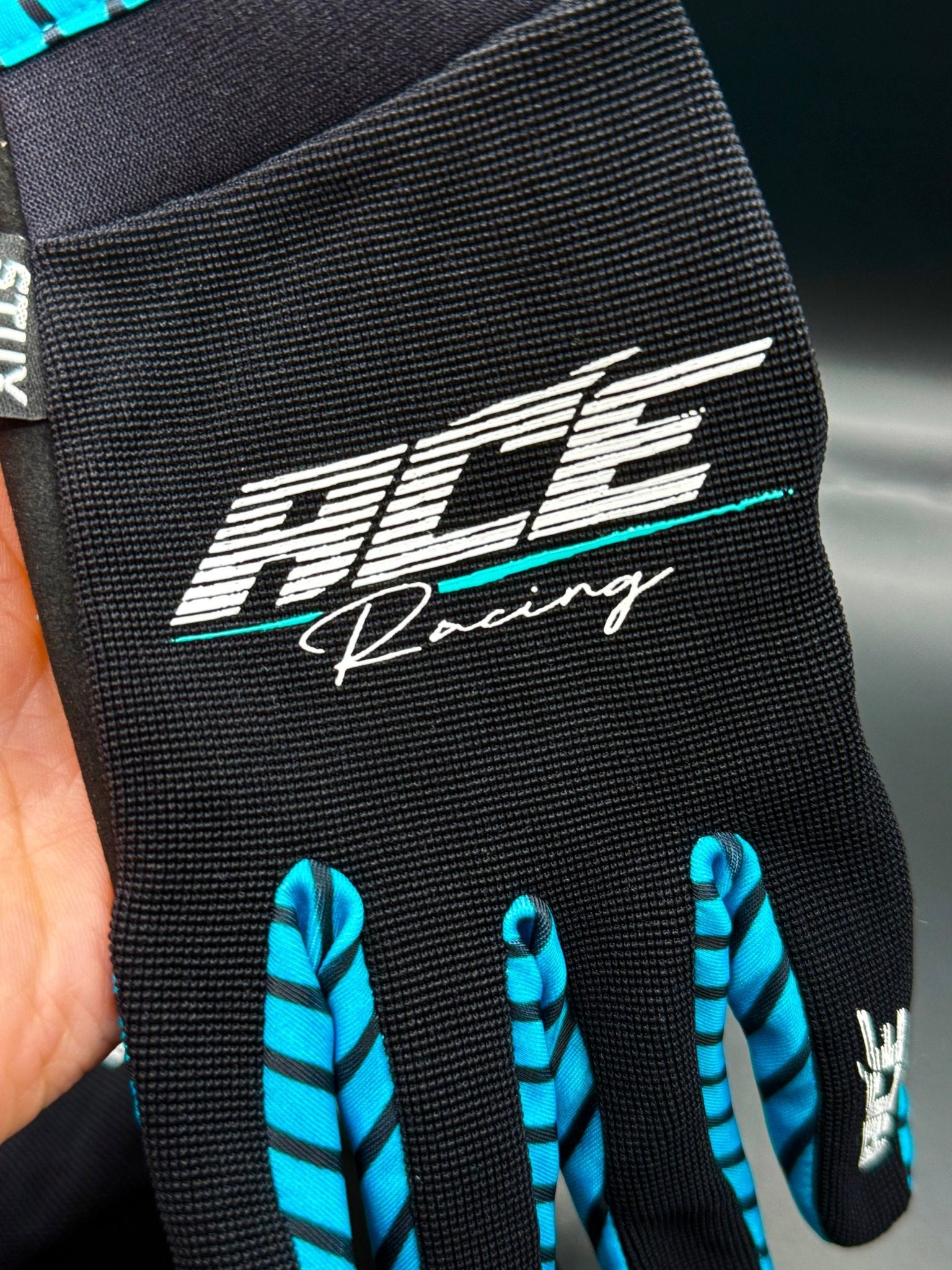 ACE RACING RIDE SMOOTH, RIDE FAST MOTO GLOVE - BLACK/BLUE - ACE Race Shop