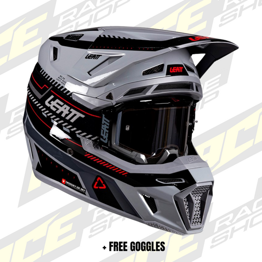 LEATT 2026 HELMET MOTO 8.5 V26 GREY + FREE GOGGLES