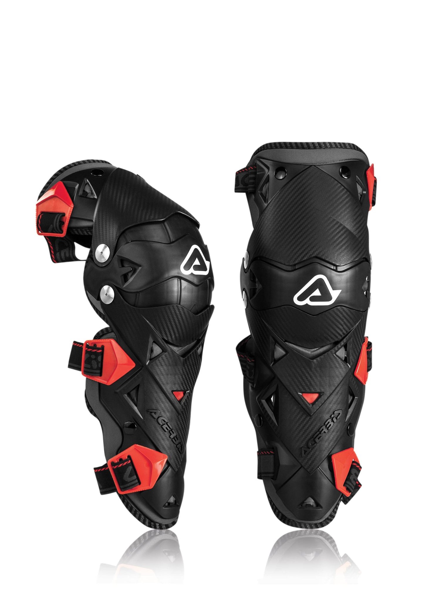 ACERBIS - IMPACT EVO 3.0 - KNEE GUARD (BLACK/RED) - ACE Race Shop