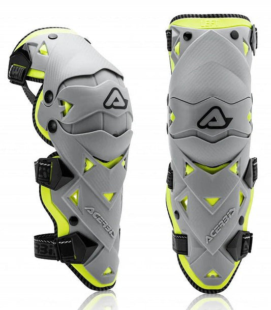 ACERBIS - IMPACT EVO 3.0 - KNEE GUARD (GREY/YELLOW) - ACE Race Shop